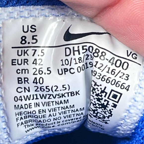 Nike Vapor Edge Shark 2 Blue Football Cleats Turf Shoes DH5088-400 Mens Size 8.5 - Picture 9 of 10